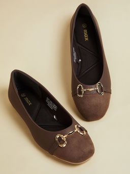 max - Women Embellished Ballerinas With Metal Trim