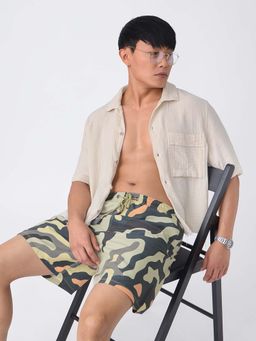 The Souled Store - Abstract Camo Print Men Casual Shorts