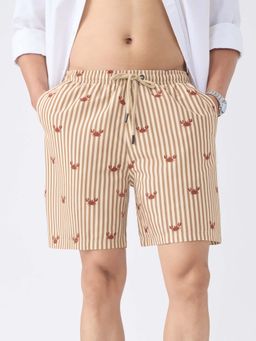 The Souled Store - Nautical Crab Print Men Casual Shorts