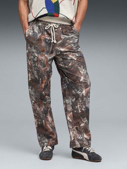 Puma - Men Relaxed All-Over-Print Twill Pants