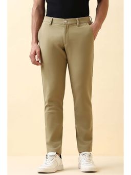 Allen Solly - Men Beige Cotton Blend Trousers