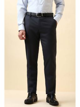 Allen Solly - Men Grey Polyester Blend Trousers