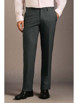 Louis Philippe - Men Grey Polyester Blend Trousers