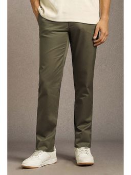 Louis Philippe - Men Olive Cotton Trousers