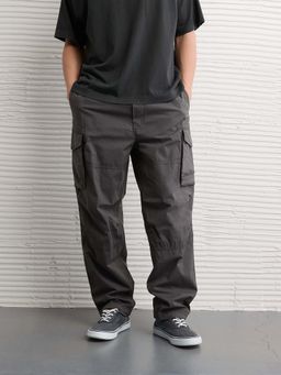 American Eagle - Men Grey Cotton Blend Cargo