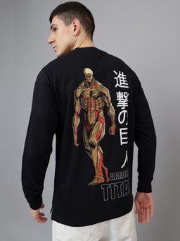 Free Authority - Attack On Titan Season 1 Printed Regular Fit T-Shirt for Men
