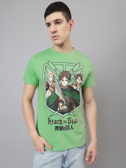 Free Authority - Attack On Titans Printed Regular Fit T-Shirt for Men