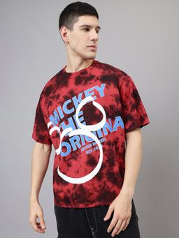 Free Authority - Mickey and Friends Printed Oversized T-Shirt for Men