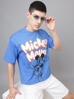 Free Authority - Mickey and Friends Printed Oversized Fit T-Shirt for Men