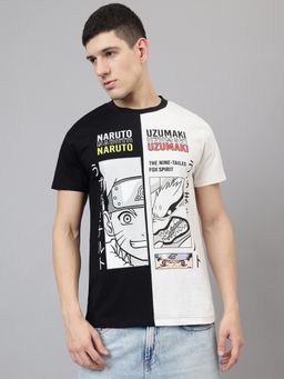 Free Authority - Naruto Printed Regular Fit T-Shirt for Men
