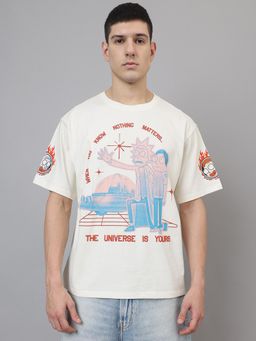 Free Authority - Rick and Morty Printed Oversized T-Shirt for Men