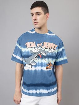 Free Authority - Tom and Jerry Printed Oversized T-Shirt for Men
