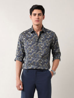 Arrow Newyork - Men's Floral Printed Manhattan Slim Fit Shirt