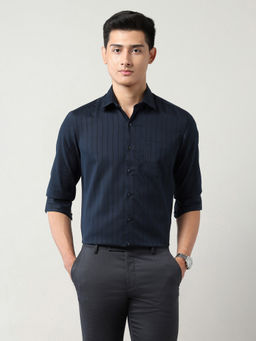 Arrow - Men's Manhattan Slim Fit Vertical Striped Shirt