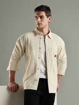 Tommy Hilfiger - Textured Oversized Fit Cotton Shirt
