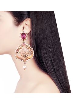 ORNAMAAS - Gulabo Opal Pink Earrings