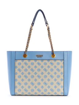 Guess - Women Blue Monogram Always Tote Bag