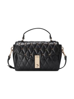 Guess - Women Black Quilted Bethel Top Handle Crossbody Bag