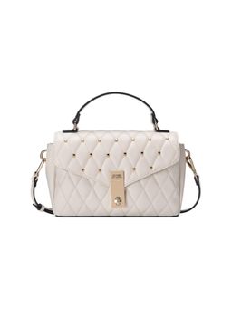Guess - Women Stone Quilted Bethel Top Handle Crossbody Bag - Beige