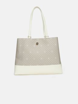 Tommy Hilfiger - Self-Design Off-White Polyester Tote Bag