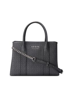 Guess - Women Coal Monogram Minney Small Satchel Bag With Detachable Strap