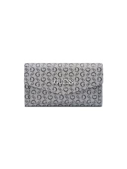Guess - Women Black Monogram Niko Slim Continental Long Wallet