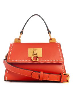 Guess - Women Orange Solid Stephi Mini Flap Crossbody Bag