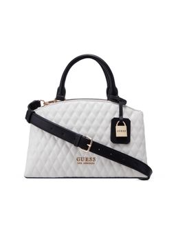 Guess - Women Milk Multi Quilted Easley Small Satchel Bag With Detachable Strap