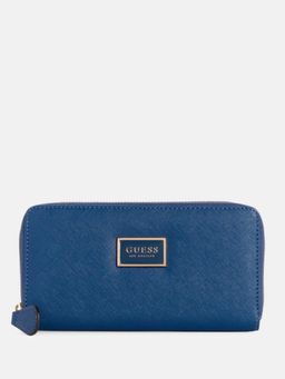 Guess - Women Midnight Solid Abree Medium Zip Around Wallet