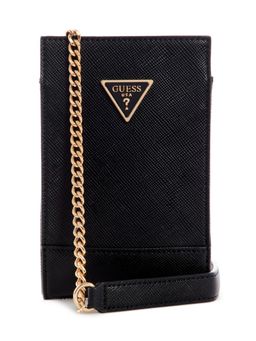 Guess - Women Black Solid Noelle Chit Chat Crossbody Bag