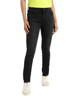 Levi's - Women's 710 Black Mid Rise Super Skinny Jeans