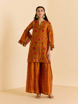 Ritu Kumar - Yellow Sreshtha Kurta with Palazzo