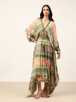 Ritu Kumar - Green Ivy Midi Dress