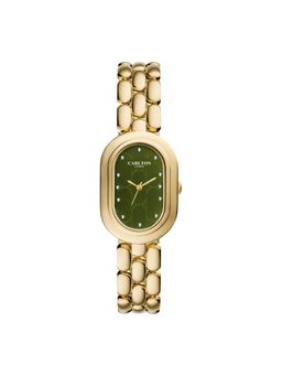 Carlton London - Cecil Analog Oval Green Dial Watch for Women-Cl-Cec-Og (Medium)