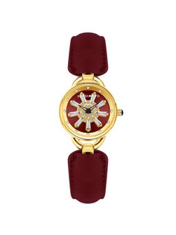Sansi Mayo - Aurora Analog Round Maroon Dial Watch for Women-Sm-L-0114-M-G-M (Medium)