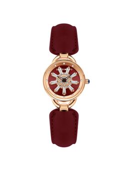 Sansi Mayo - Aurora Analog Round Red Dial Watch for Women-Sm-L-0115-M-Rg-M (Medium)