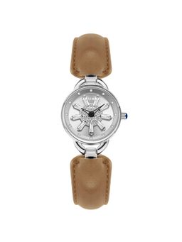 Sansi Mayo - Aurora Analog Round Silver Dial Watch for Women-Sm-L-0116-Be-S-S (Medium)