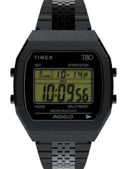 Timex - T80 Digital Rectangular Black Dial Watch for Men-Tw2W91600Uj (Medium)
