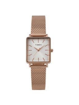 Timex - Transcend Analog Square White Dial Watch for Women-Tw2Y26200Uj (Small)