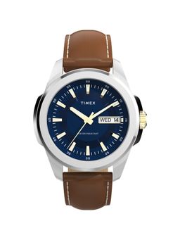 Timex - Essex Analog Round Navy Blue Dial Watch for Men-Tw2Y38100Uj (Large)
