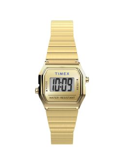 Timex - T80 Digital Rectangular Silver Dial Watch for Women-Tw2Y46600Uj (Small)