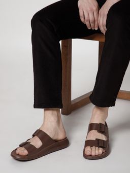 NoStrain - Cookie Brown High Arch Support Sandals for Men