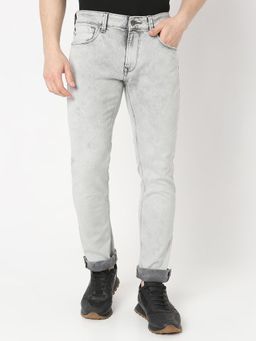 Spykar - Light Grey Mid Rise Regular Fit Casual Jeans for Men