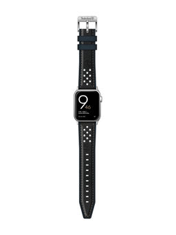 Timberland - Daintree Strap for Apple/Samsung smart watch 20mm black Leather Gun Strap- TDOUL0000603