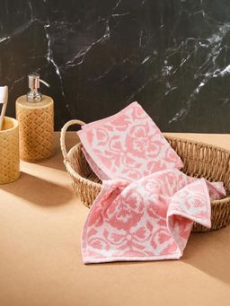 Fabindia - Pink Gadh Kamal Cotton Towel - 570 GSM (Pack of 2)