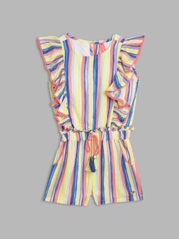Blue Giraffe - Girls Multi Printed Jumpsuit