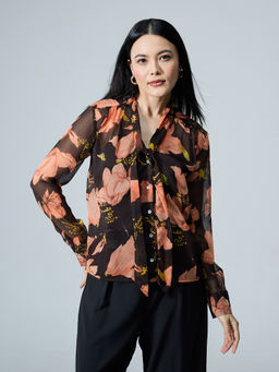 Twenty Dresses by Nykaa Fashion - Multicolor Floral Full Sleeves Top with Slip