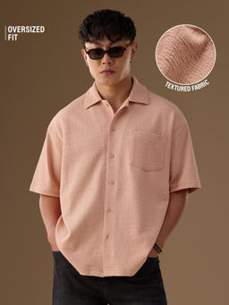 The Souled Store - Oversized: Peach Oversized Shirt