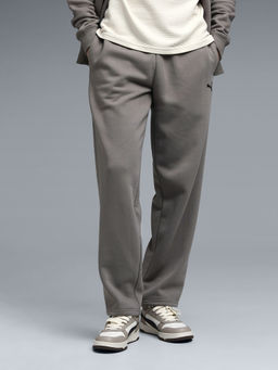 Puma - Beige Essentials Elevated Logo Knitted Trackpant