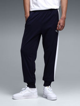 Puma - Navy Blue Essentials T7 Side-Striped Joggers
